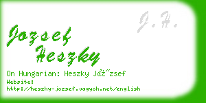 jozsef heszky business card